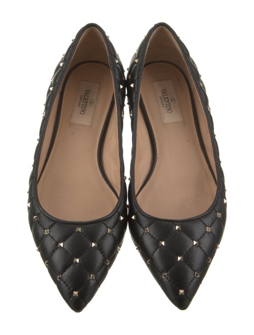 Valentino Rockstud Accents Leather Ballet Flats