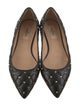 Valentino Rockstud Accents Leather Ballet Flats