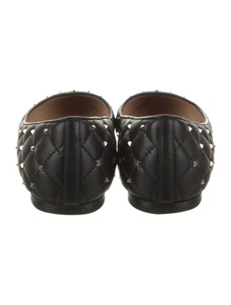 Valentino Rockstud Accents Leather Ballet Flats