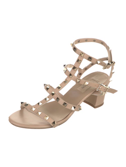 Valentino Rockstud Accents Leather Gladiator Sandals