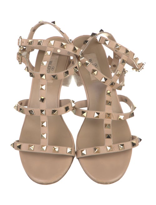 Valentino Rockstud Accents Leather Gladiator Sandals