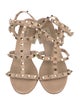 Valentino Rockstud Accents Leather Gladiator Sandals