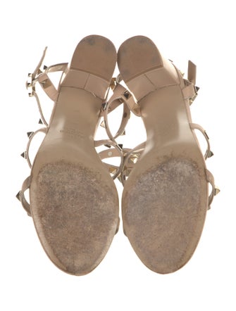 Valentino Rockstud Accents Leather Gladiator Sandals