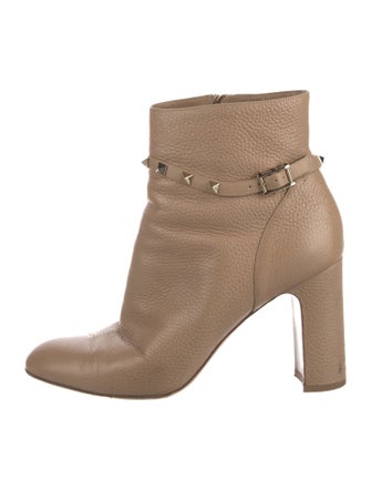 Valentino Rockstud Accents Leather Boots