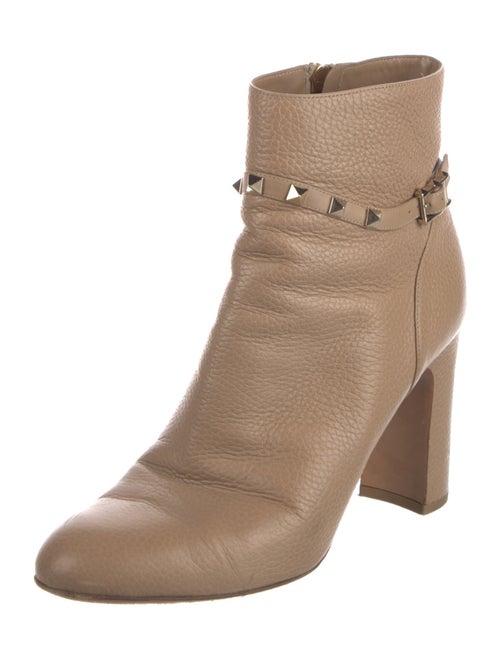 Valentino Rockstud Accents Leather Boots