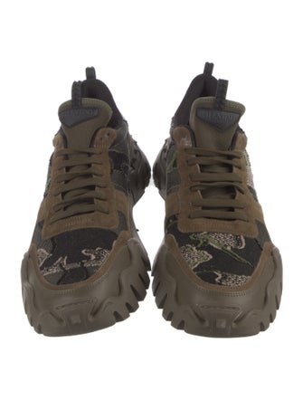 Valentino Rockstud Accents Suede Loafer Sneakers