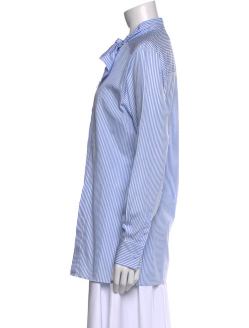 Valentino Striped Long Sleeve Button-Up Top