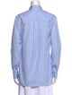 Valentino Striped Long Sleeve Button-Up Top