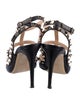 Valentino Rockstud Accents Leather T-Strap Pumps