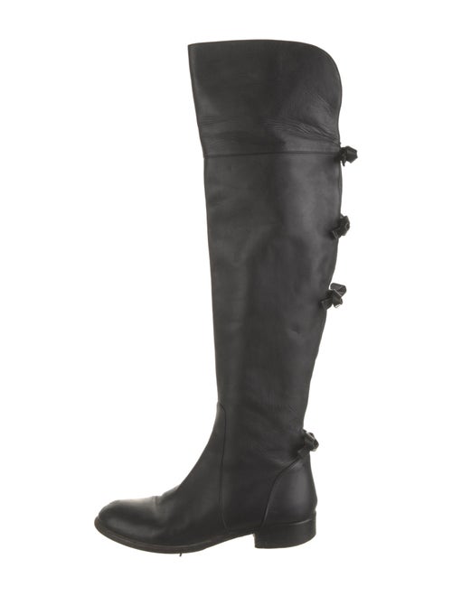 Valentino Leather Bow Accents Boots