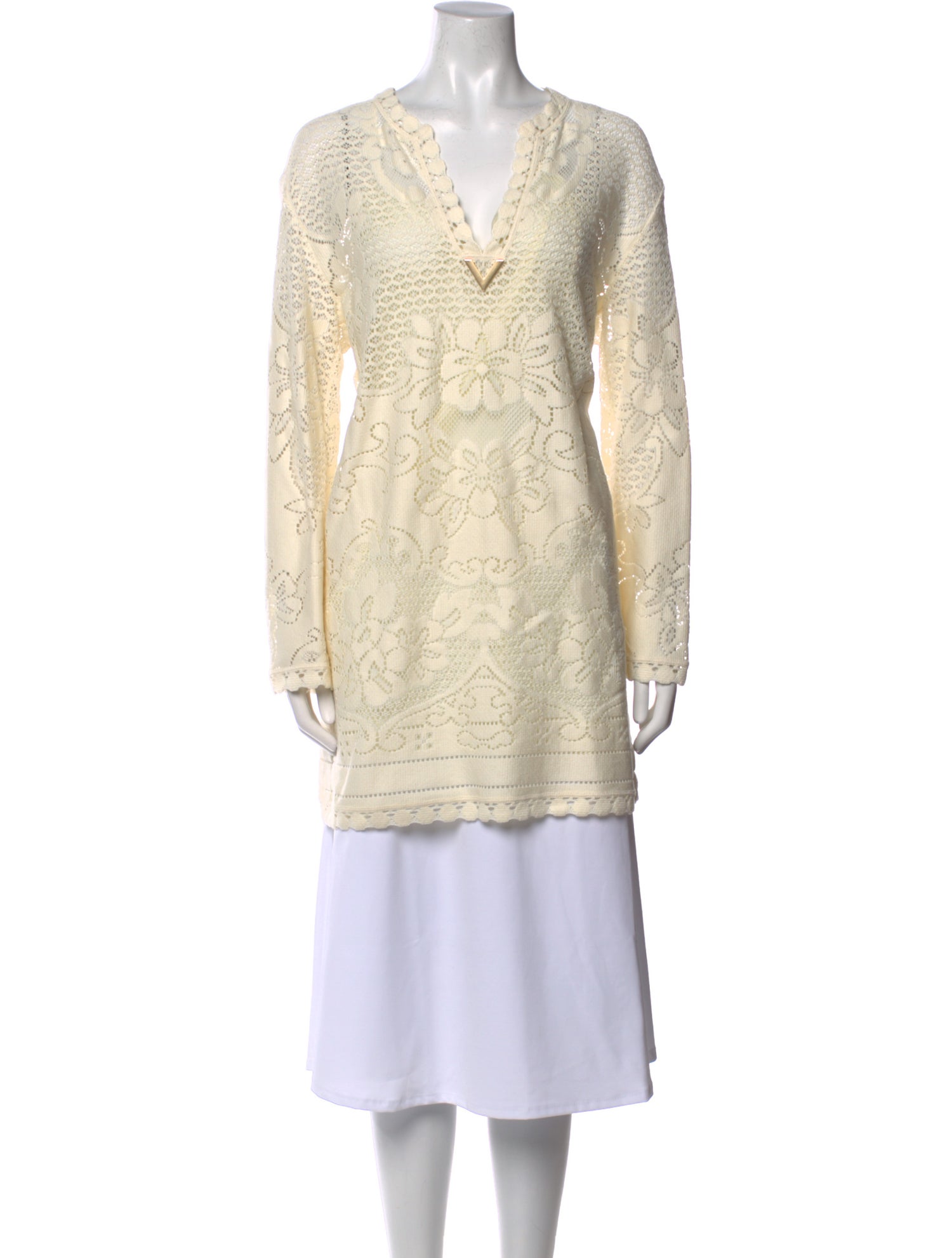 Valentino V-Neck Long Sleeve Tunic