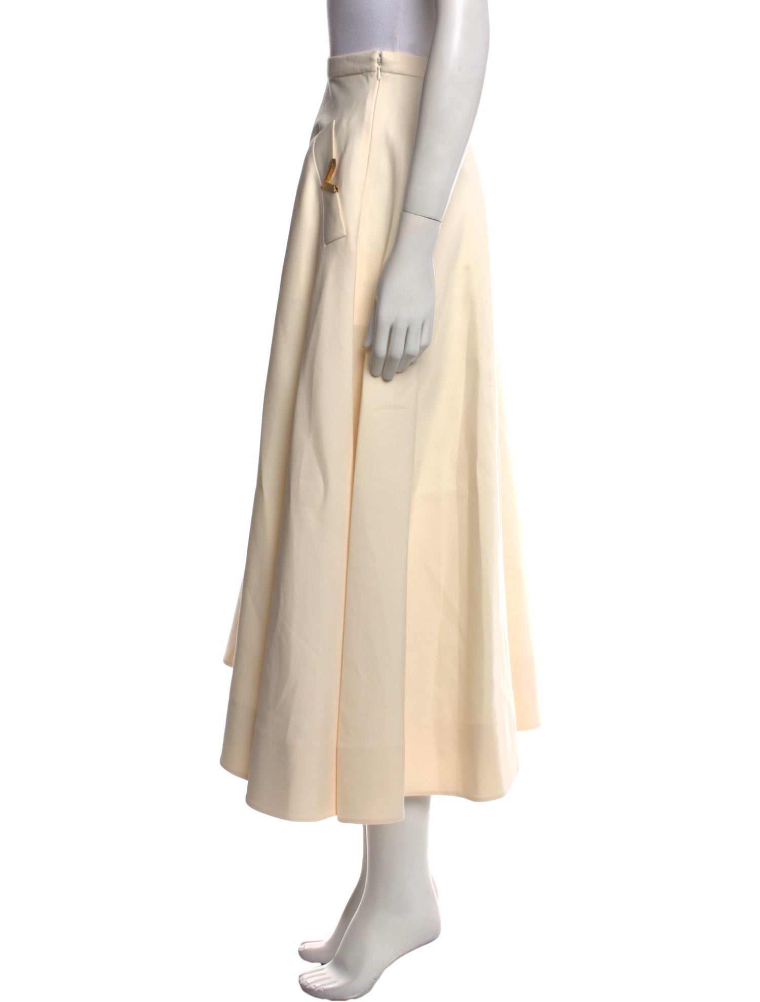 Valentino Virgin Wool Midi Length Skirt w/ Tags