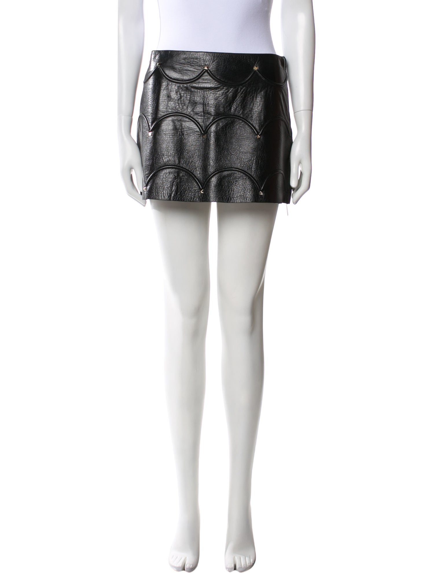 Valentino Leather Mini Skirt