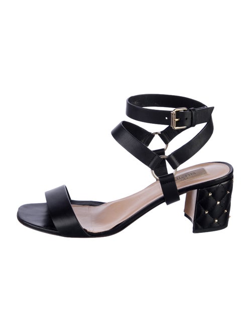 Valentino Quilted Pattern Leather Sandals