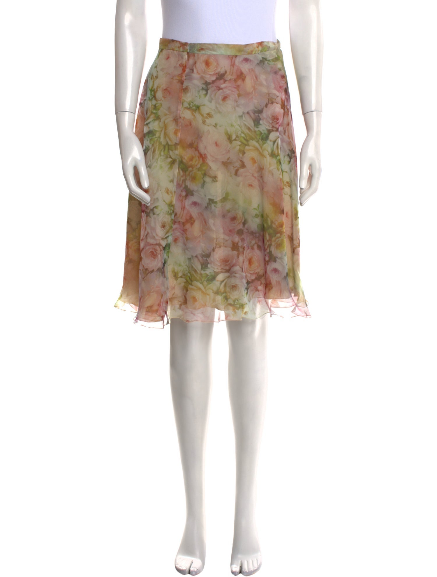 Valentino Silk Knee-Length Skirt