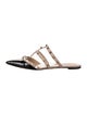 Valentino Rockstud Accents Patent Leather Mules