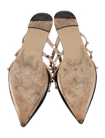 Valentino Rockstud Accents Patent Leather Mules