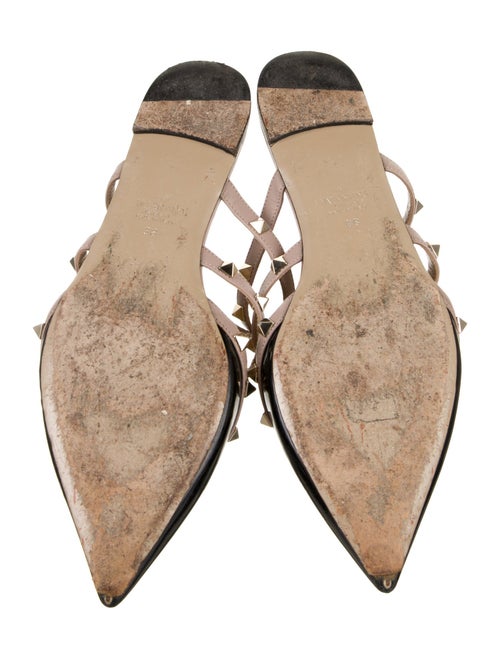 Valentino Rockstud Accents Patent Leather Mules