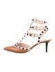 Valentino Rockstud Accents Leather T-Strap Pumps