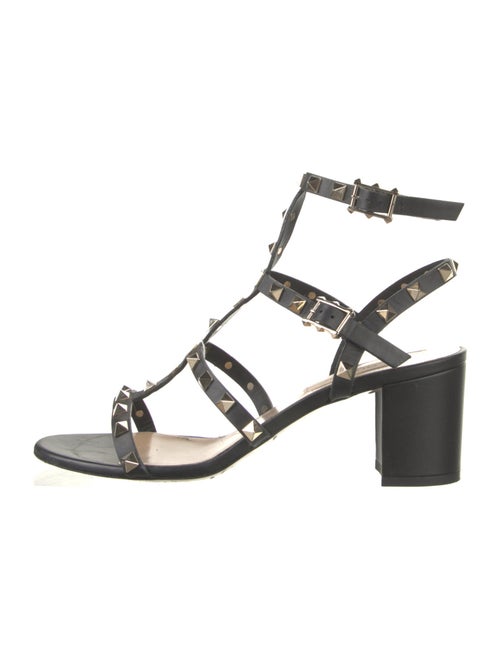 Valentino Rockstud Accents Leather Gladiator Sandals