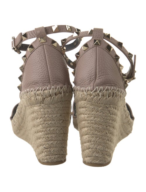 Valentino Rockstud Accents Leather Espadrilles