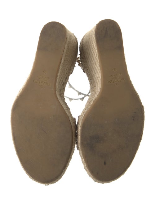 Valentino Rockstud Accents Leather Espadrilles