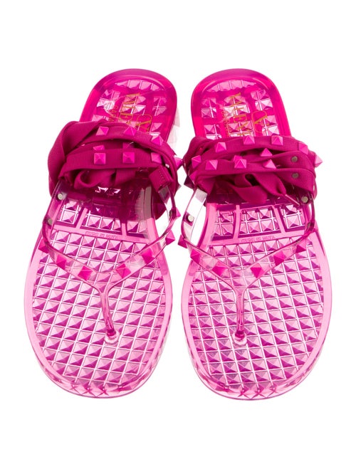 Valentino Rockstud Spike Rubber Gladiator Sandals