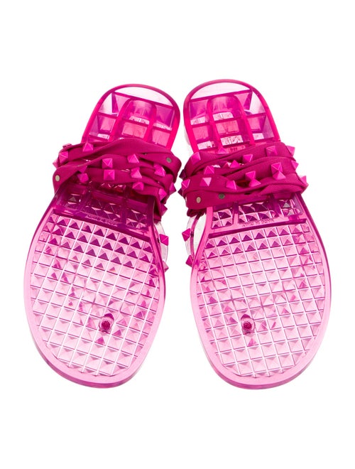 Valentino Rockstud Spike Rubber Gladiator Sandals