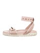 Valentino Rockstud Accents Leather Slides