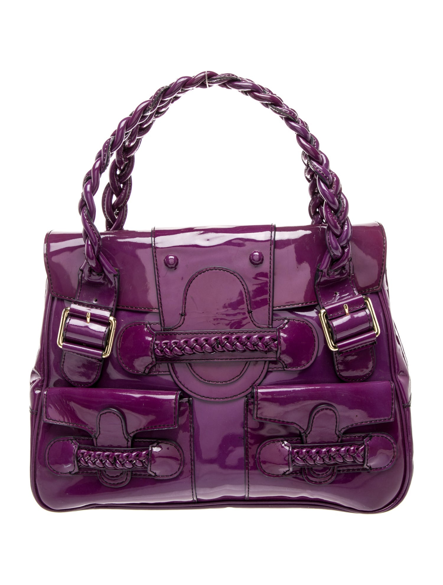 Valentino Patent Leather Top Handle Bag