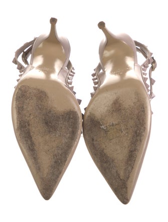 Valentino Rockstud Accents Leather T-Strap Pumps
