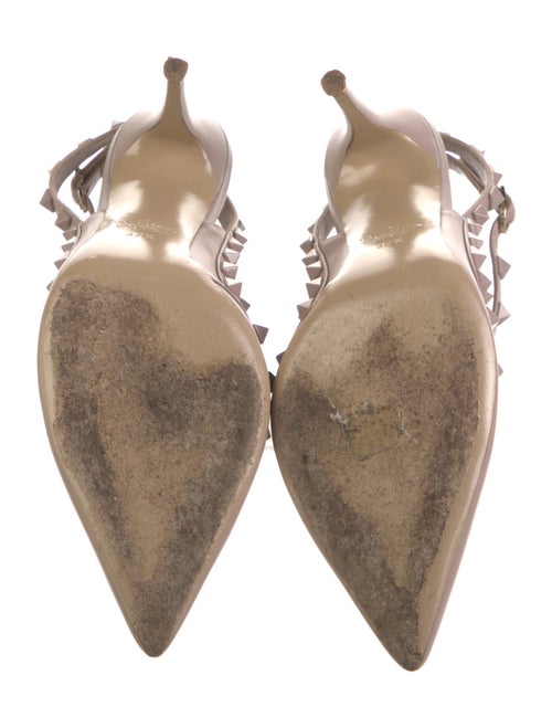 Valentino Rockstud Accents Leather T-Strap Pumps