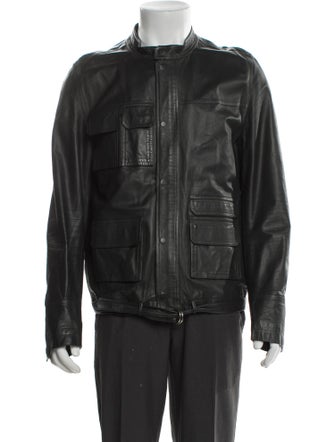 Valentino Lamb Leather Utility Jacket