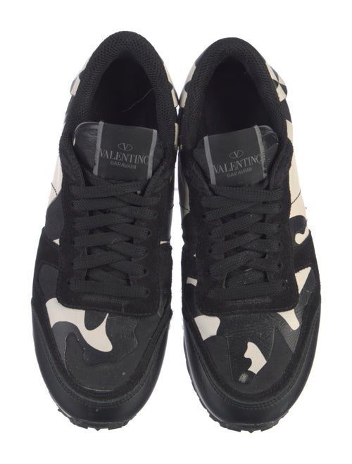 Valentino Rockstud Accents Leather Chunky Sneakers
