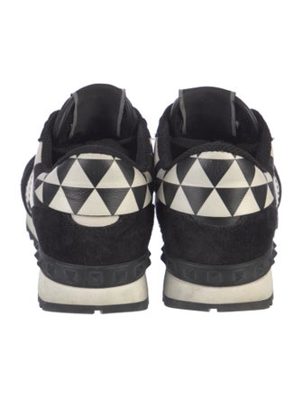 Valentino Rockstud Accents Leather Chunky Sneakers