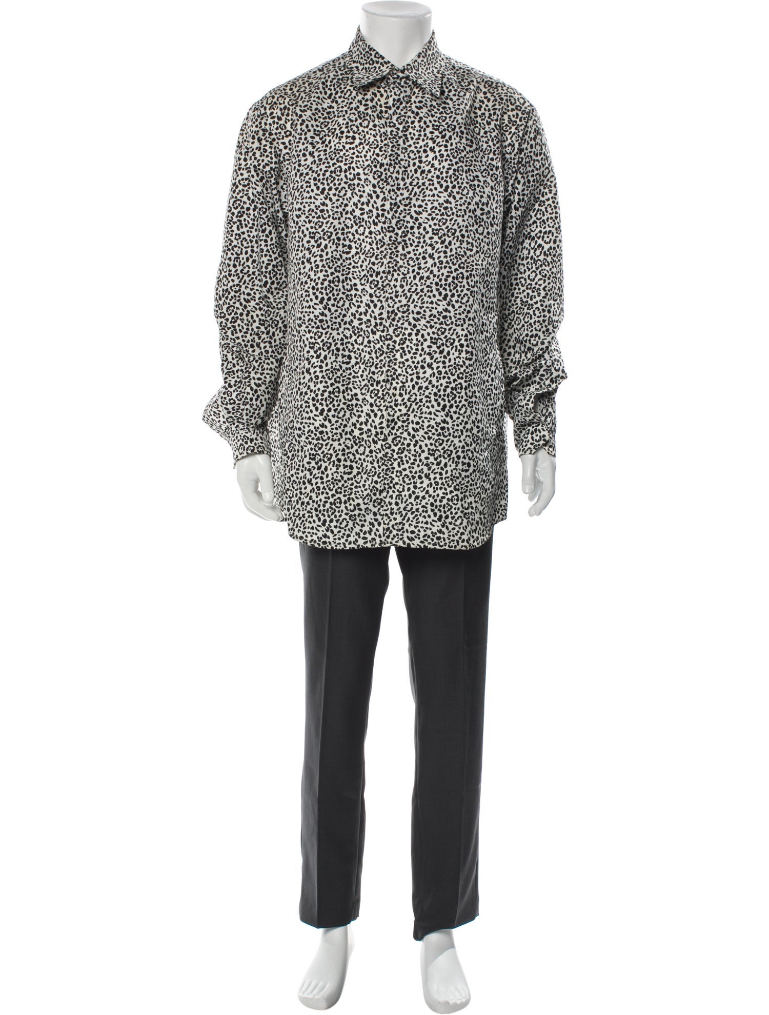 Valentino Animal Print Long Sleeve Shirt