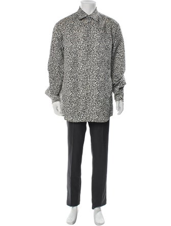 Valentino Animal Print Long Sleeve Shirt
