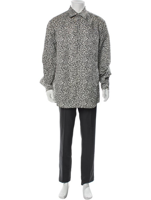 Valentino Animal Print Long Sleeve Shirt