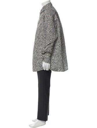 Valentino Animal Print Long Sleeve Shirt