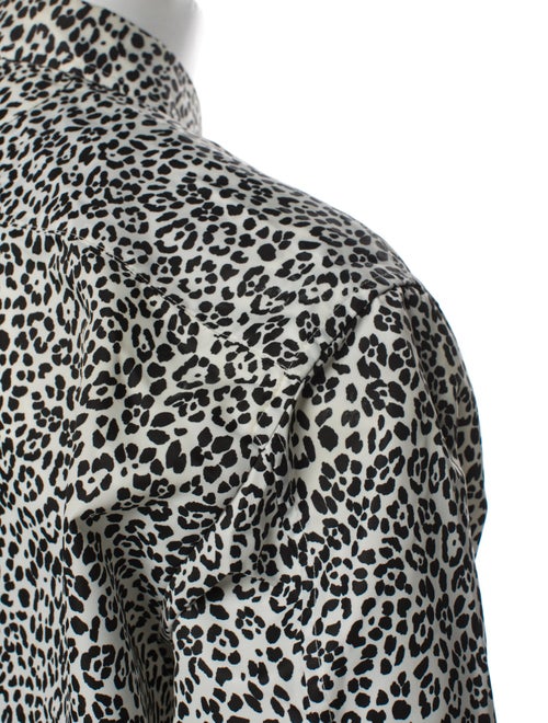 Valentino Animal Print Long Sleeve Shirt