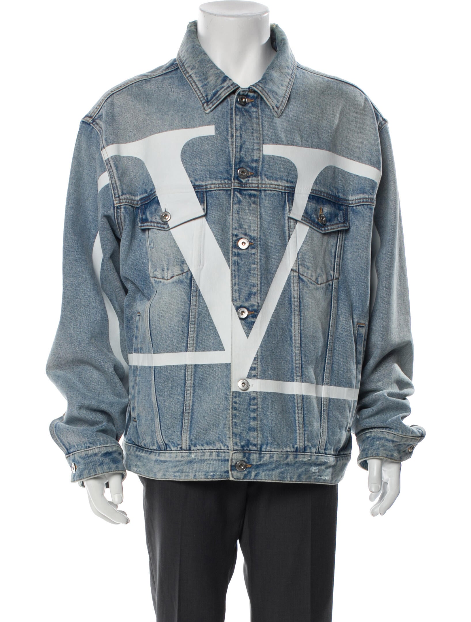 Valentino Printed Denim Jacket