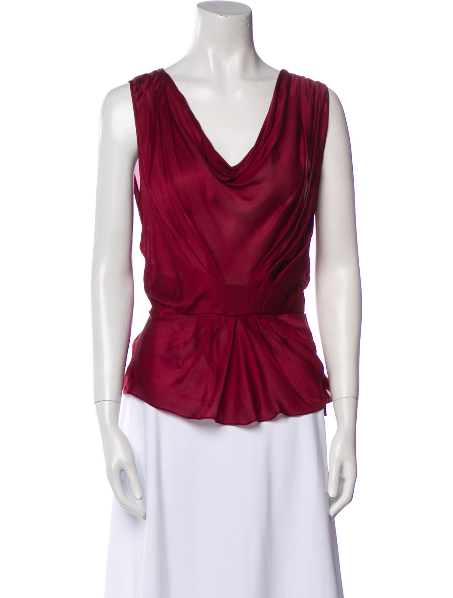 Valentino Silk Cowl Neck Top