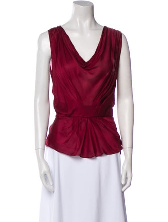 Valentino Silk Cowl Neck Top