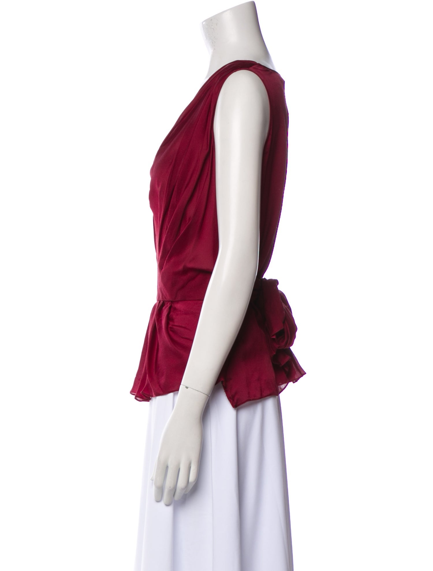 Valentino Silk Cowl Neck Top