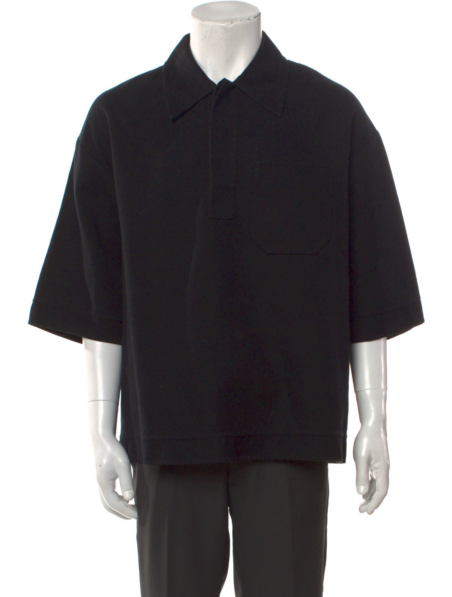 Valentino Crew Neck Three-Quarter Sleeve Polo Shirt