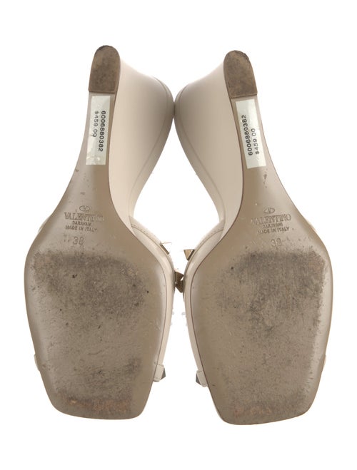 Valentino Rockstud Accents Leather Slides