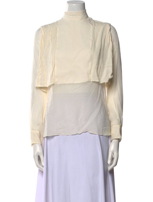 Valentino Silk Mock Neck Blouse
