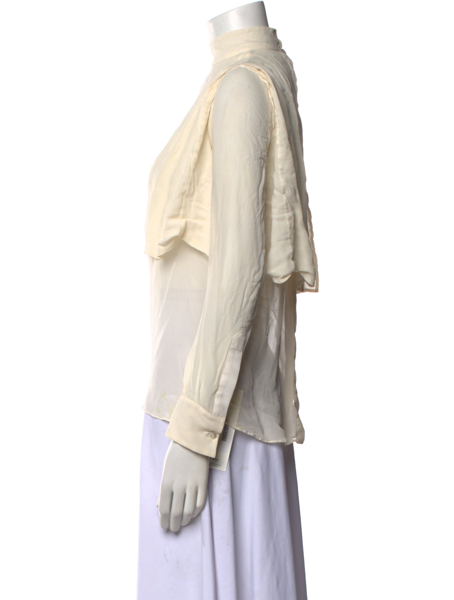 Valentino Silk Mock Neck Blouse