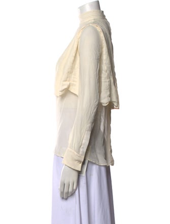 Valentino Silk Mock Neck Blouse