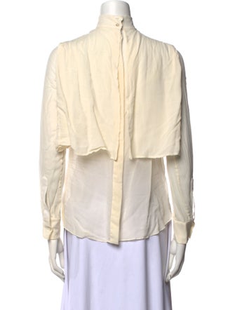 Valentino Silk Mock Neck Blouse